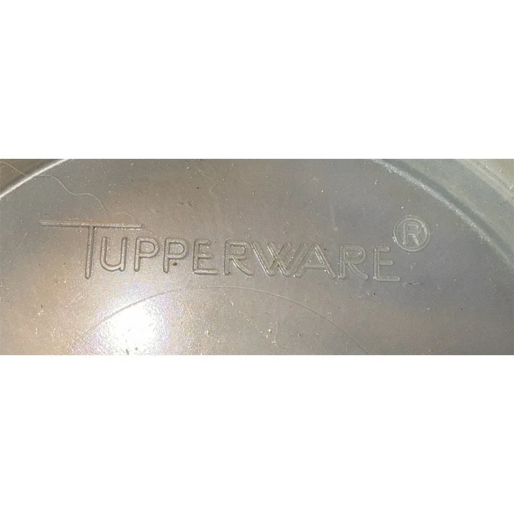 Vtg Tupperware Dessert Cups w Lids Set 6 Smoke Brown Footed parfait sundae jello